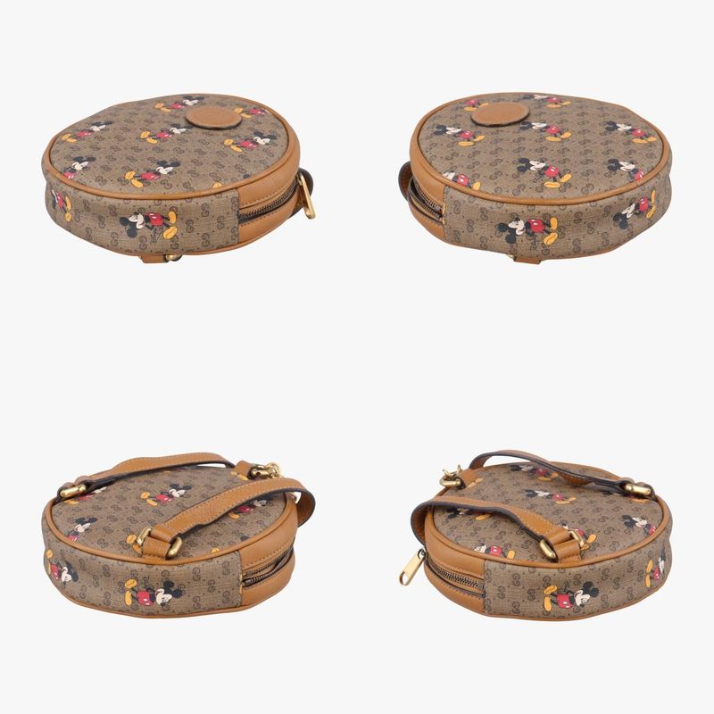 Gucci Disney Collaboration Mickey Mouse Beige And Multicolor PVC Coated Canvas