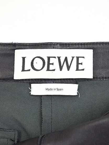 Loewe Lambskin Leather Pants Black 36