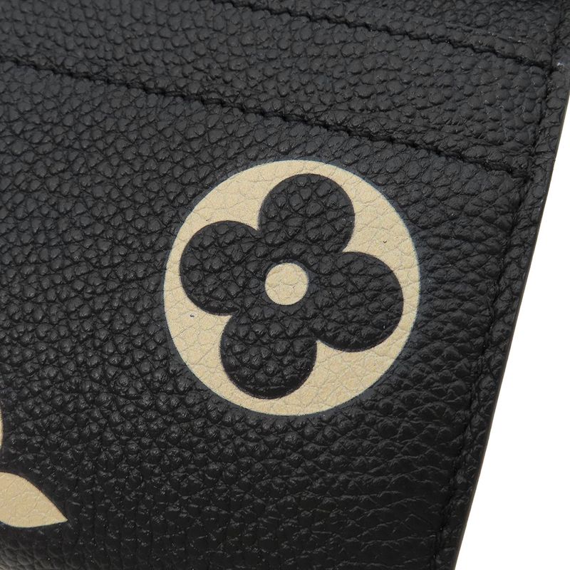 Louis Vuitton Long Wallet Portefeuille Sarah Monogram Empreinte Black and Beige