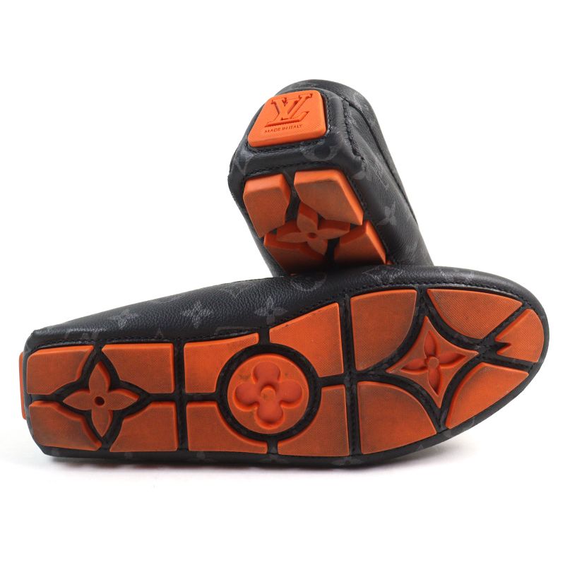 Louis Vuitton 2023 LV Driver Line Leather Embossed Moccasin Loafers With LV