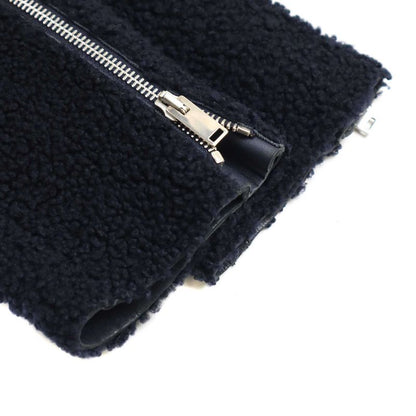 Celine by Phoebe Philo Mouton Leather Riders Jacket 2 5k10 5164 Navy 34