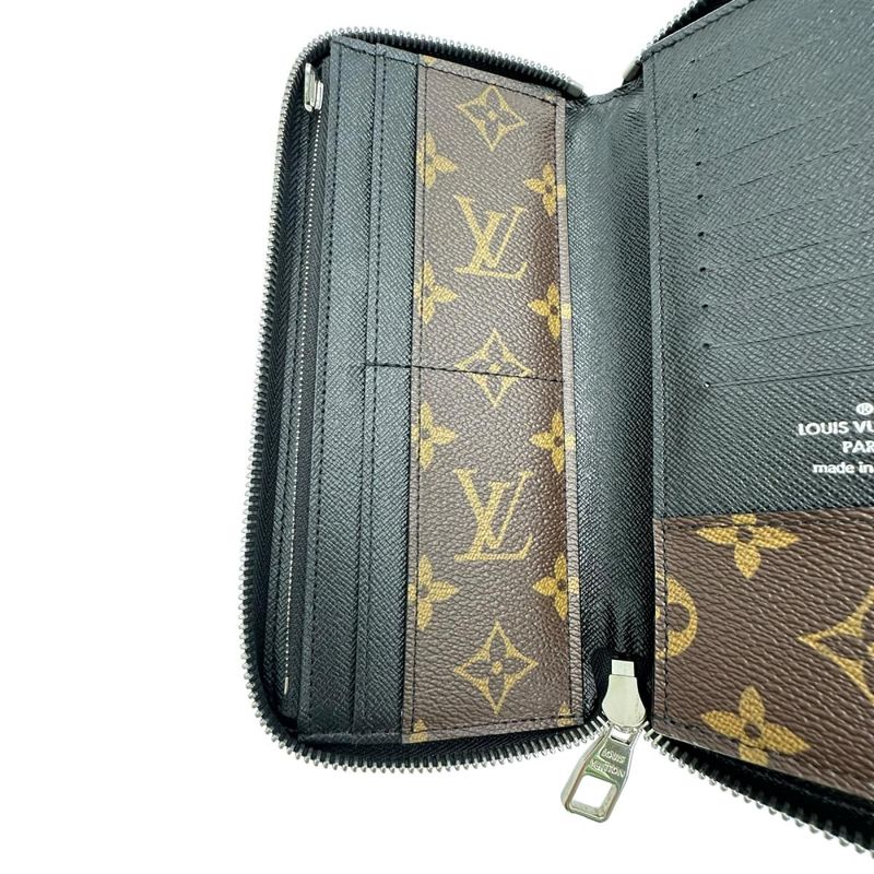 Louis Vuitton M60109 Monogram Vertical Macassar Long Wallet Louis Vuitton Brown