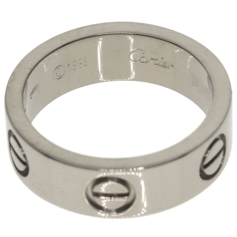 Cartier Love Ring #50 Ring - 18K White Gold Ladies