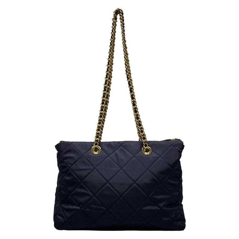 Prada Shoulder Bag - 1bg467 Navy Chain Shoulder/gold Hardware /re-edition 1995