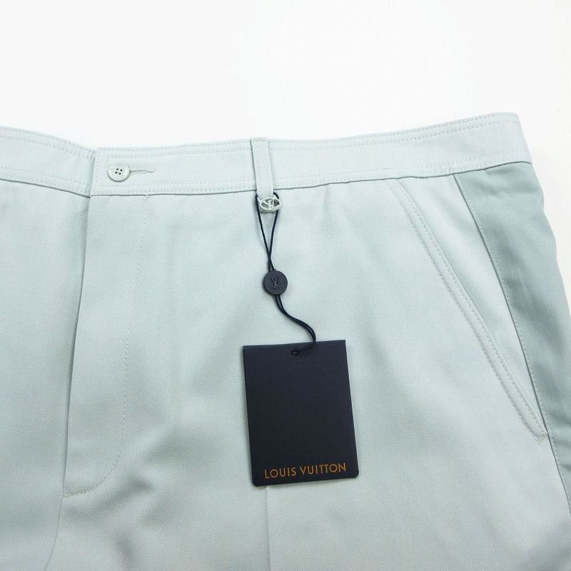 Louis Vuitton Workwear Cuff Wool Pants Rm232 Ey2 Hpp62w Men's XXL Light Blue