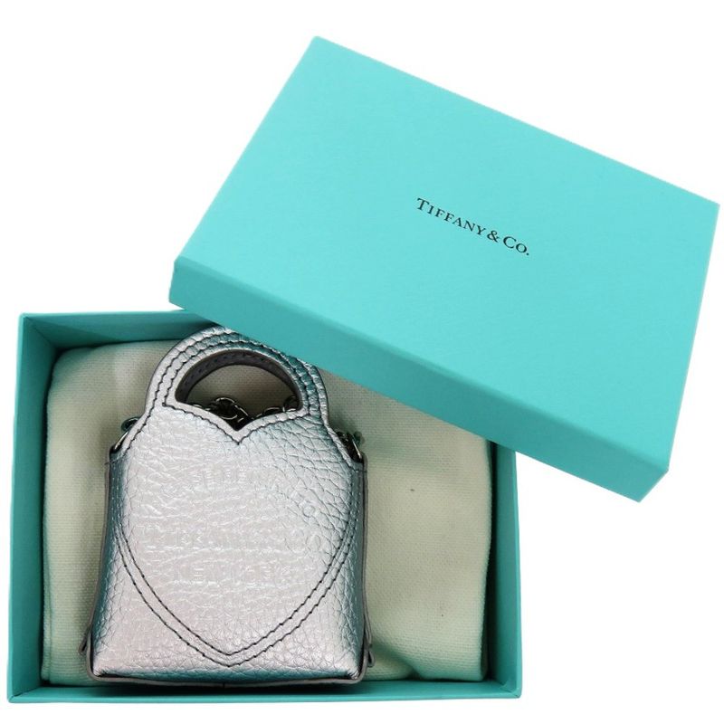 Tiffany & Co Return To Tiffany & Co Tote Leather Silver Micro Tote 0059 Tiffany