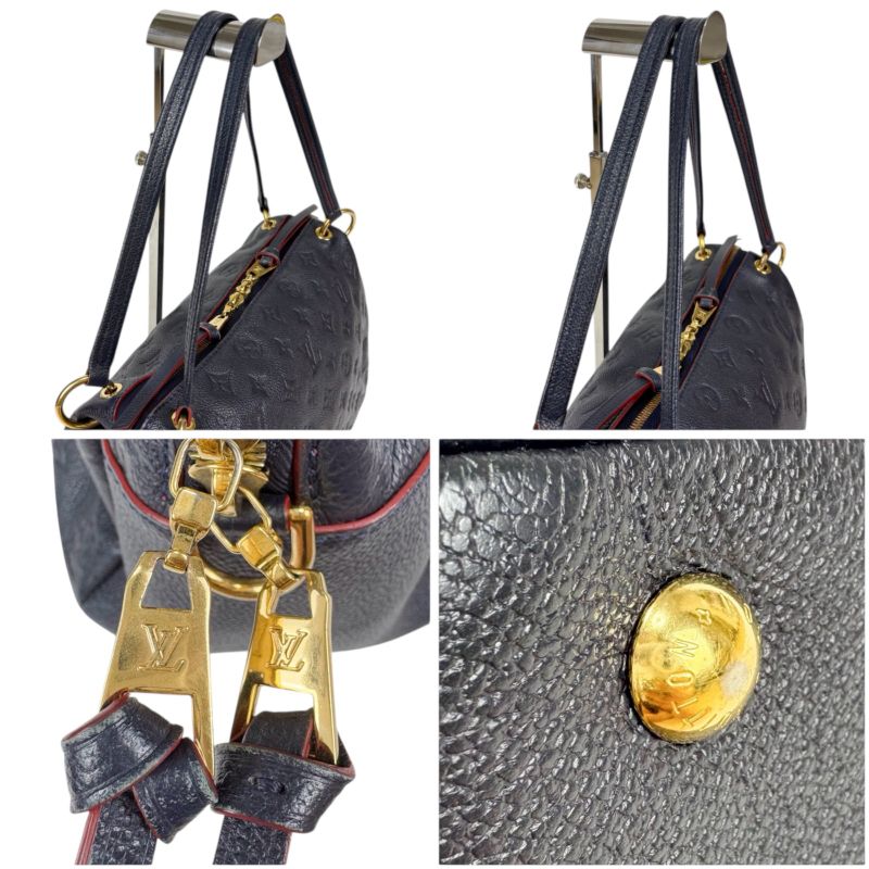Louis Vuitton Pontje Shoulder Bag Mini Tote Bag Empreinte Leather Embossed Navy