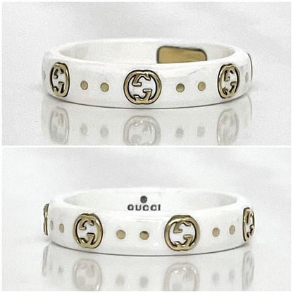 Gucci Icon Ring F22977 White Yellow Gold