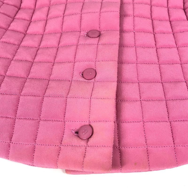 Chanel Vest CC Coco Mark Quilted P15739 Silk Pink