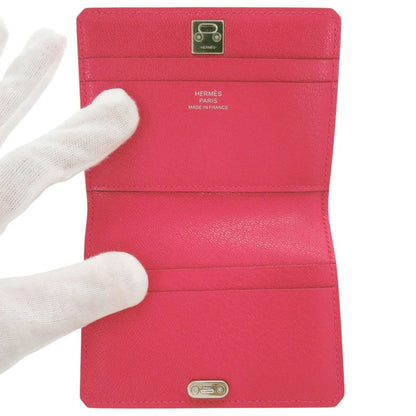 Hermes Medor Chevre Chamkila Rose Extreme Card Holder