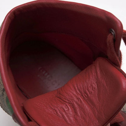 Gucci Shoes Sneakers Shoes High Cut Women PVC Leather Beige 427064 GG Tian