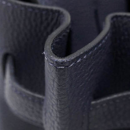 Hermes Handbag Birkin 35 Togo Blue Nuit Silver Hardware Navy Blue C Engraved