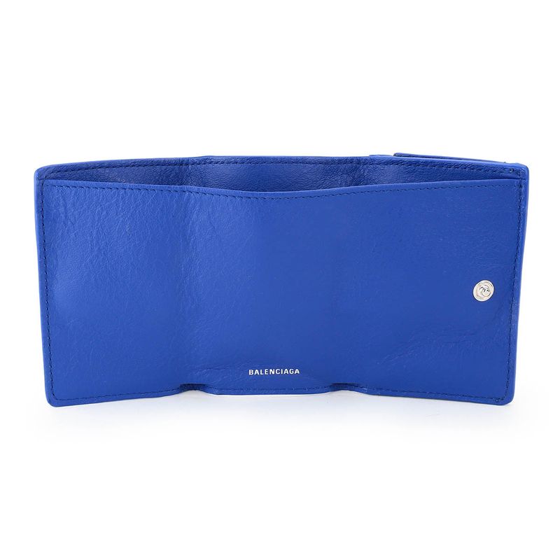 Balenciaga Trifold Wallet Paper Blue