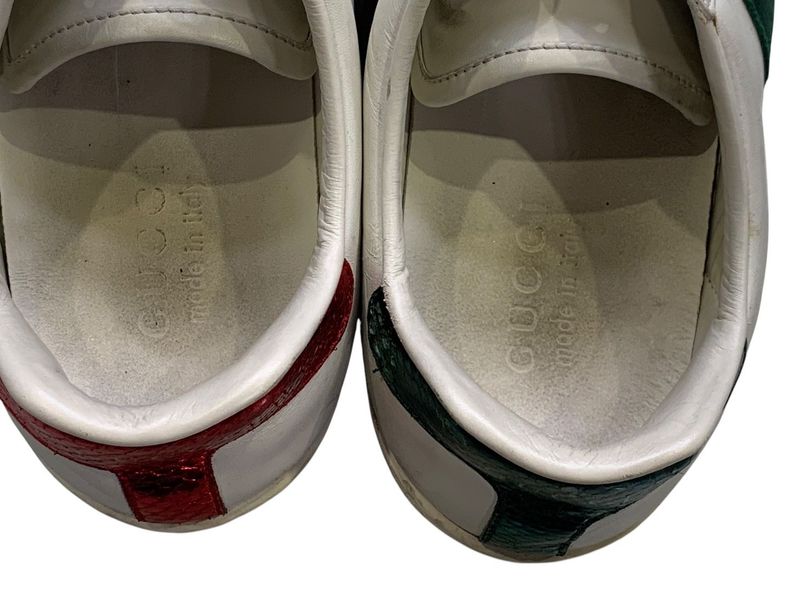 2121 Gucci Sneakers Ace Embroidery Bee Sherry Line 429446 Preowned Uk7 Approx