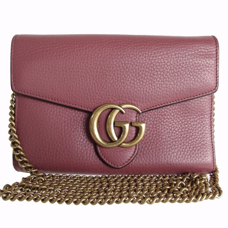 Gucci Crossbody Shoulder Bag Wallet Chain GG Marmont 401232