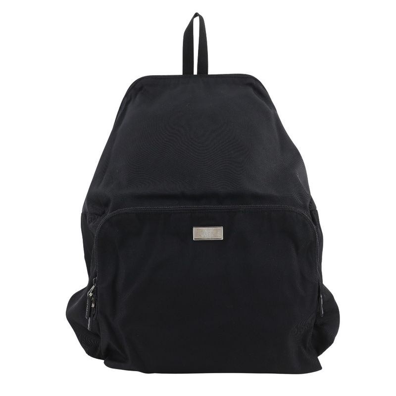 Gucci Backpack 019.0302 Nylon Canvas Black Unisex Backpack/daypack