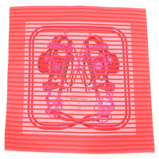 Hermes Brides De GALA Brides De Gala Ceremonial Maitre D' 100% Silk Scarf Red