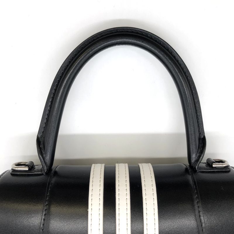 Balenciaga Hourglass Small Adidas Collaboration Handbag Leather Black Women