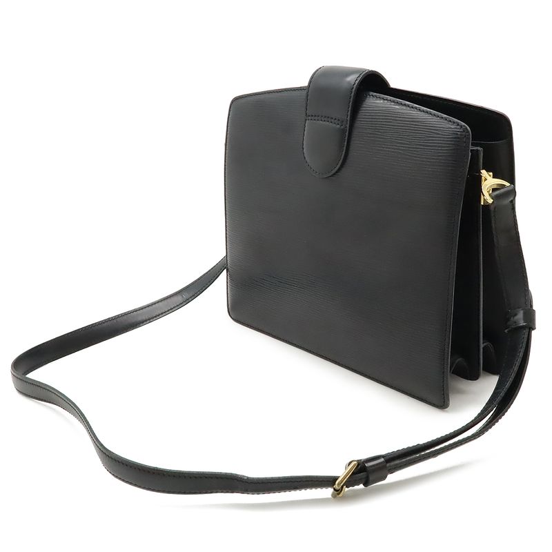 Louis Vuitton Epi Capuchin Shoulder Bag Crossbody Noir Black Gold Hardware
