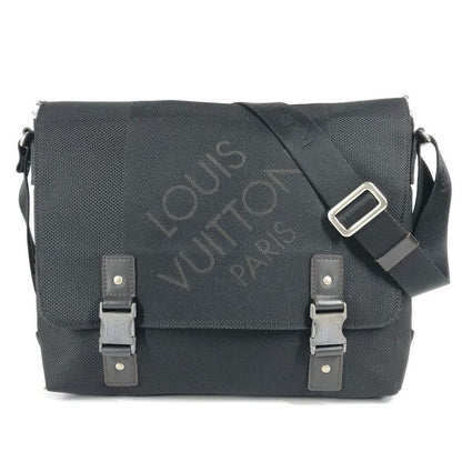 Louis Vuitton Shoulder Bag Roux M93079 Damier Geant Canvas Black