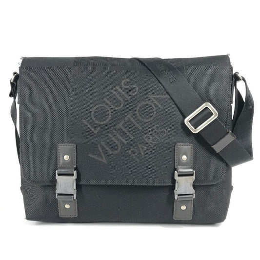 Louis Vuitton Shoulder Bag Roux M93079 Damier Geant Canvas Black