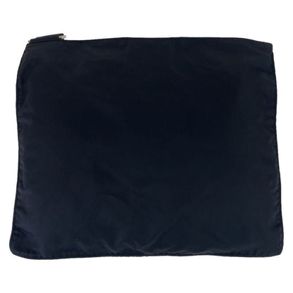 Prada Tessuto Triangle Logo Plate Black Silver Hardware Nylon Crossbody