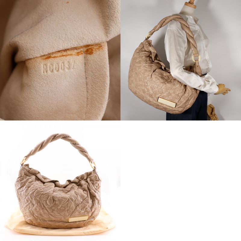 Louis Vuitton Nimbus GM Monogram-olympe M95423 Lambskin Beige Rc0037 Ladies