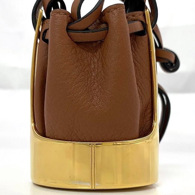 Loewe Necklace Balloon Bag Brown Gold Balloon