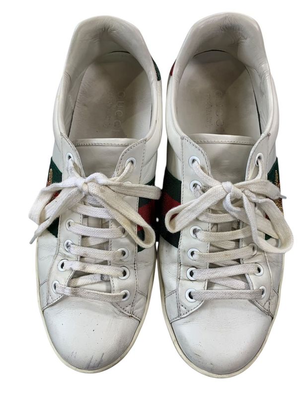 2121 Gucci Sneakers Ace Embroidery Bee Sherry Line 429446 Preowned Uk7 Approx