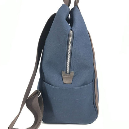 Hermes Backpack Sac Depansage Groom Cotton Navy