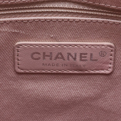 Chanel Sequined Drawstring Backpack With Striped Coco Charm Red (silver