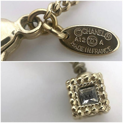Chanel CC Long Necklace Gold Coco Mark GP A12