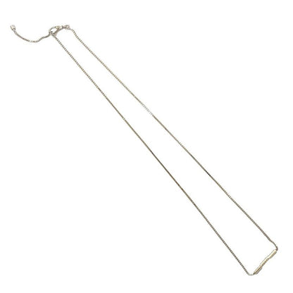 Gucci Link To Love Bar Pendant 18Kwhite Gold Diamond Chain Necklace Silver