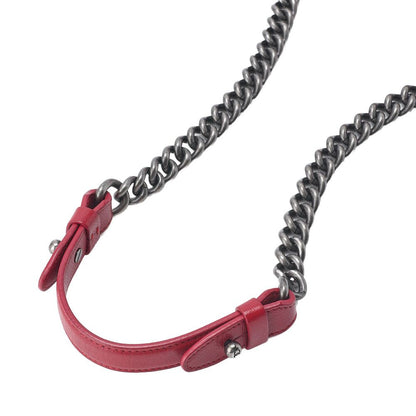 Chanel Matelasse Full Flap Chain Shoulder Caviar Skin Red With Silver Hardware