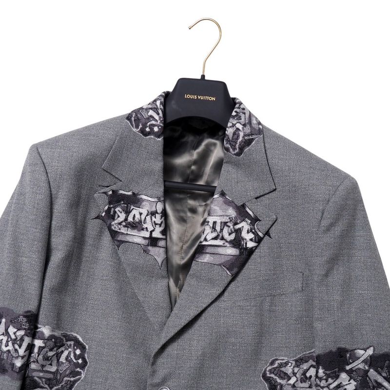 2022awLouis Vuitton LV Graffiti Summary Jacket Tailored Jacket Size 54
