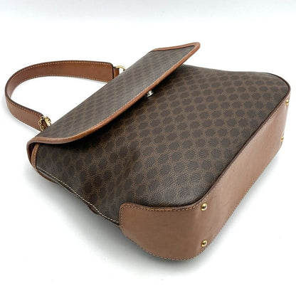 Celine M94 Handbag Macadam PVC Leather Brown With Charm Women Men Fashion