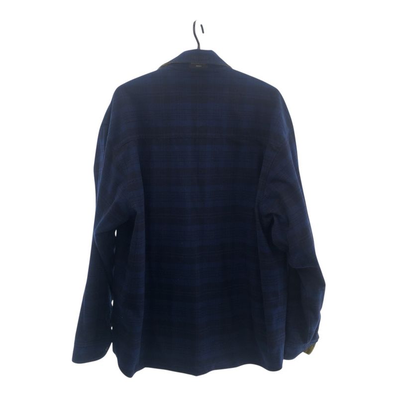 Balenciaga Size M Yellow Blue Cotton 720105tnm27 Long Sleeve Shirt Reversible