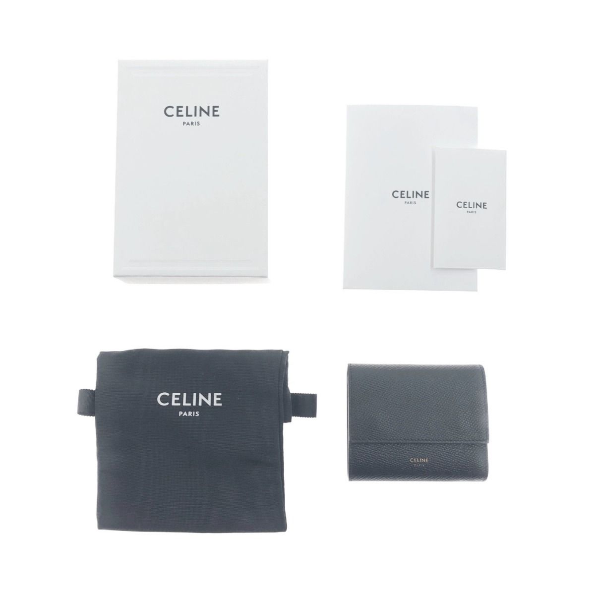 Celine Small Trifold Wallet Trifold Wallet Black