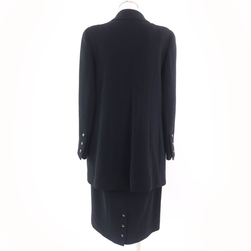 CHANEL Vintage 95A P05422v03075 100% Wool Rare Large Size 4 Pockets Coco Button