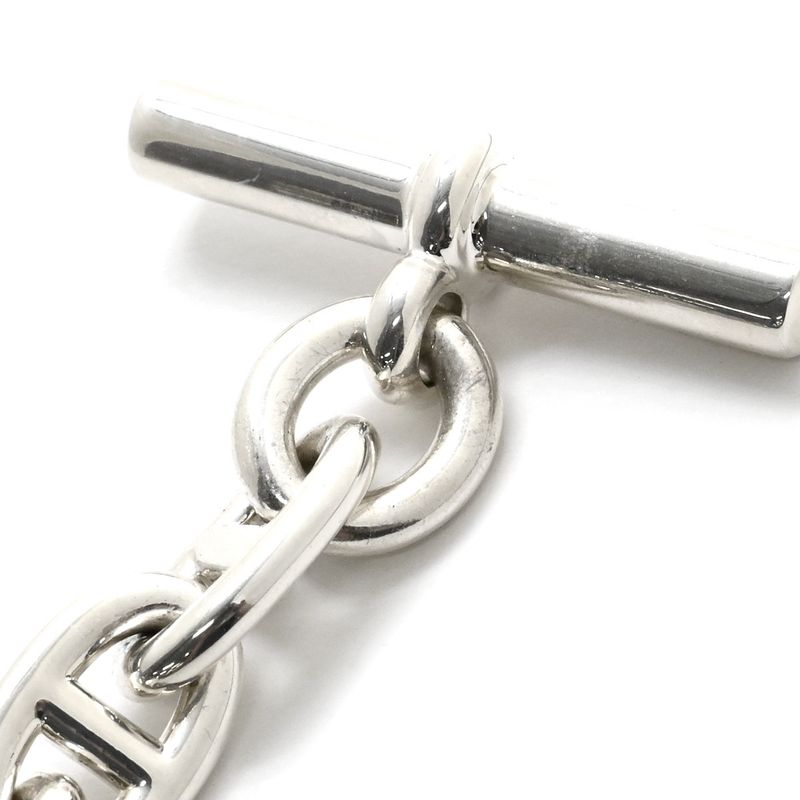 Hermes Bracelet Chaine D'ancre MM Silver 925 Silver 15 Frames Star Ring Silver