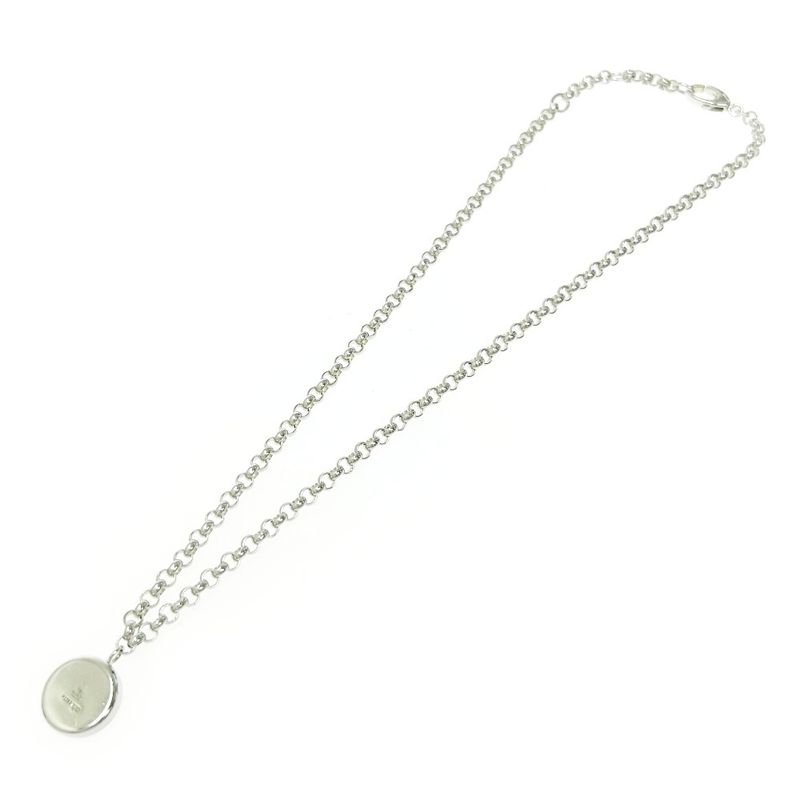 Gucci Silver Round Logo Necklace 20.9g 925 Engraved 463258 Necklace