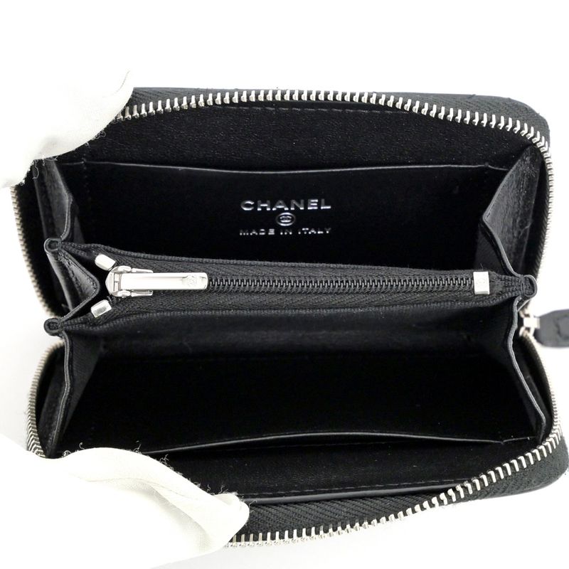 Chanel Compact Wallet Star Black Svhardware Ap3728 Coin Case