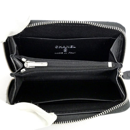 Chanel Compact Wallet Star Black Svhardware Ap3728 Coin Case