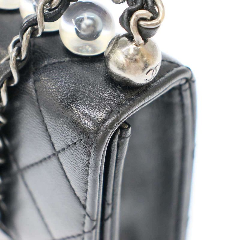 Chanel Clear Pearl Matelasse Bag Clear Pearl Matelasse Shoulder Bag As0585 Black