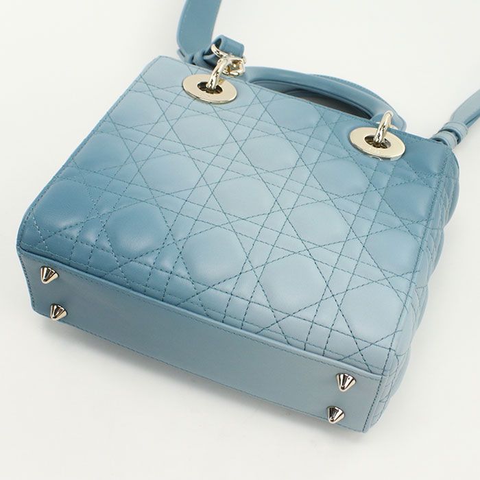 DIOR Bag Small 2WAY Lady Dior M0538 ONGE Handbag Lambskin Ladies