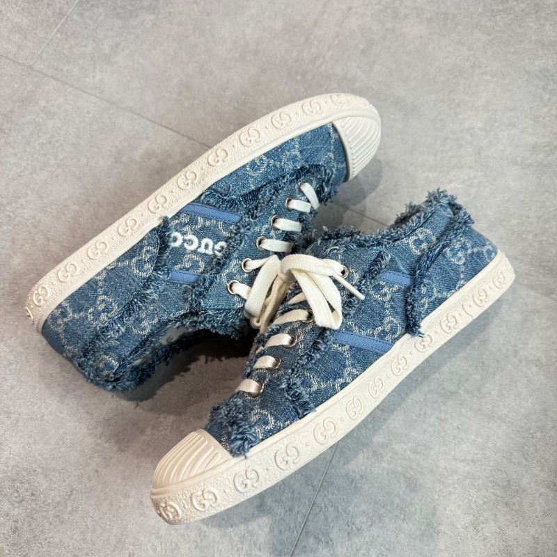 Gucci GG Denim Sneakers Logo 24ss 35 Women's 22cm (8.66in) Low Cut
