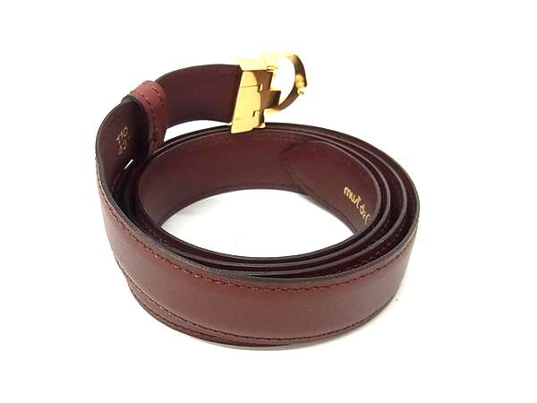 Cartier Must Line Leather Gold Hardware Belt Size 110 43 Men's Brown