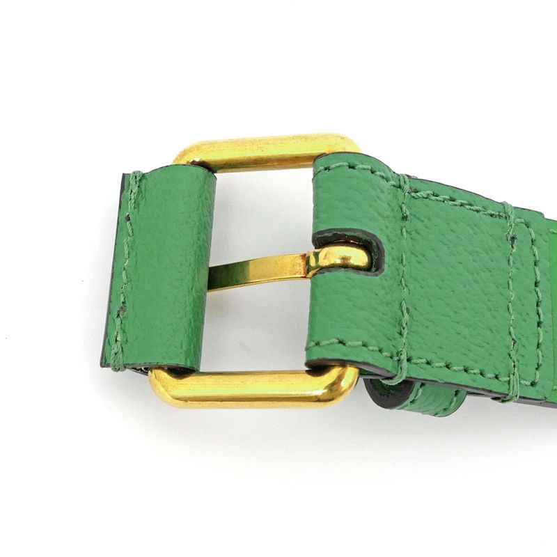Gucci X Adidas Belt 702277 Green Gold Hardware Green 95cm (37.40in)