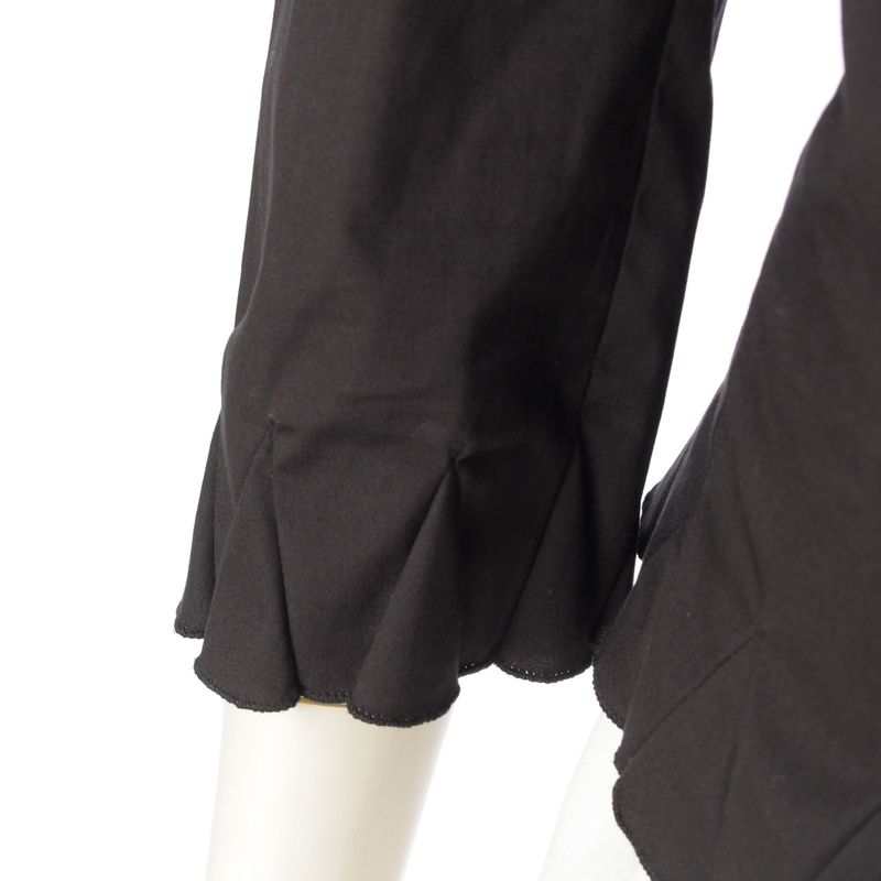 Prada Archive Scalloped Collar Tailored Jacket Black 40