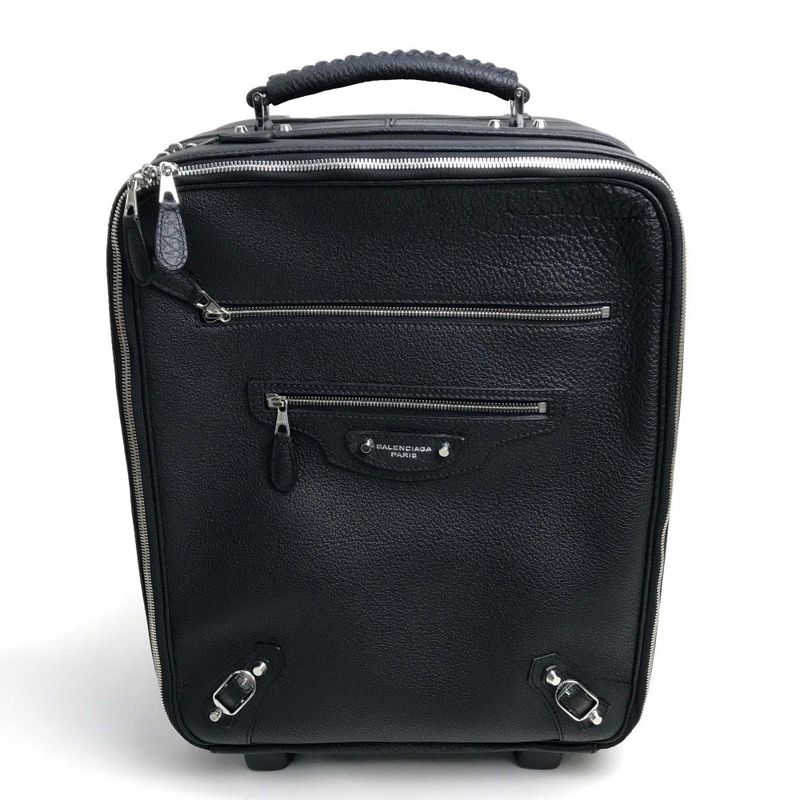 Balenciaga Carry-on Trolley 272476 Leather Black